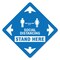 Signmission Stand Here Social Distancing Non-Slip Floor Graphic, 12PK, 16 in L, 16 in H, FD-X-16-12PK-99983 FD-X-16-12PK-99983 - alternate 1